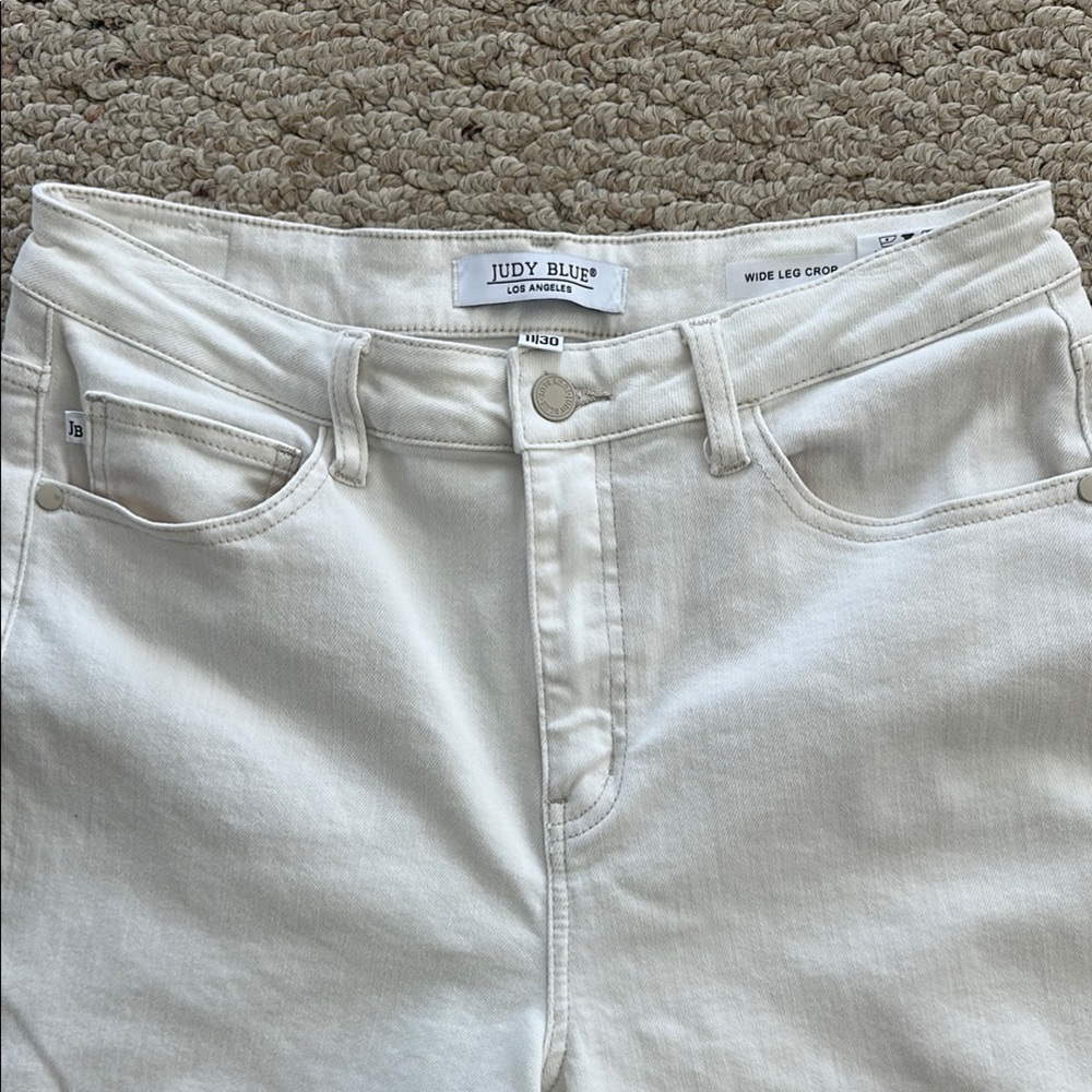 Judy Blue White Flare Jeans